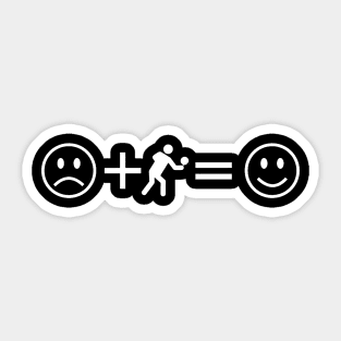 Sad + Ping Pong = Happy Sticker